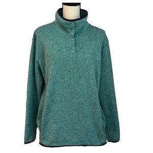 EDDIE BAUER Teal Green Pullover with Front pocket Size XL